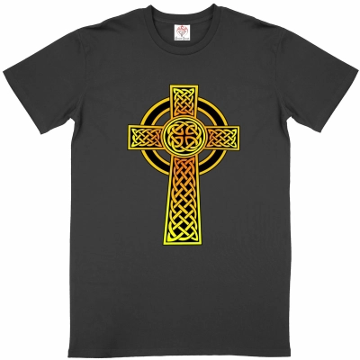 T-shirt Croix Celtique en coton en conversion biologique – Unisexe, léger, qualité supérieure