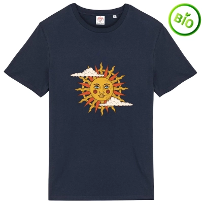 T-shirt unisexe en coton bio Soleil Vintage | T-shirt graphique