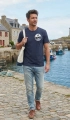 T-shirt en coton bio – Unisexe, coupe tubulaire, motif inspiré de la Bretagne