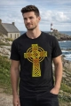 T-shirt Croix Celtique en coton en conversion biologique – Unisexe, léger, qualité supérieure
