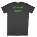 T-shirt en coton bio Geek Mode – Allumez-vous / Code HTML